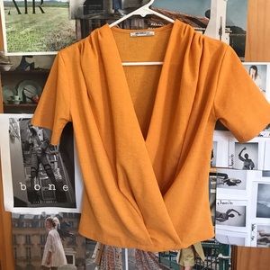 Zara mango blouse